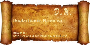 Deutelbaum Minerva névjegykártya